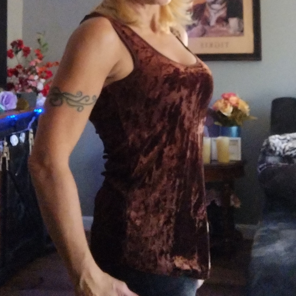 BKE burnout/velvet-like tank